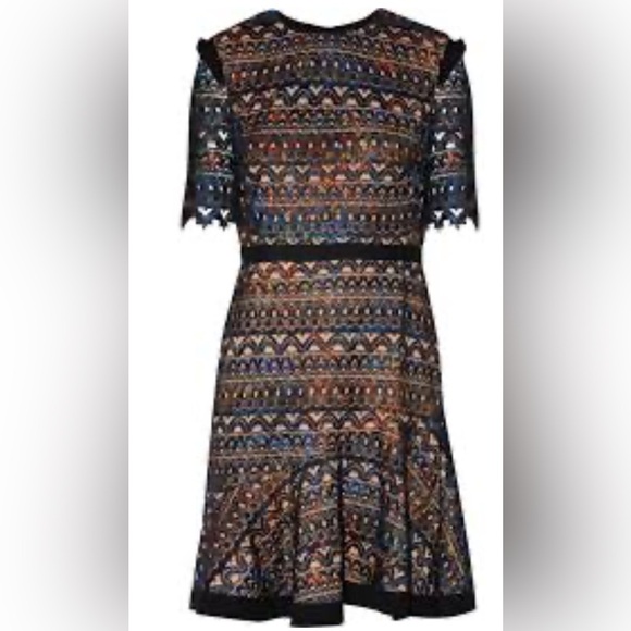 SALONI Juno Butterfly LacePrinted Mini Dress - Picture 3 of 16